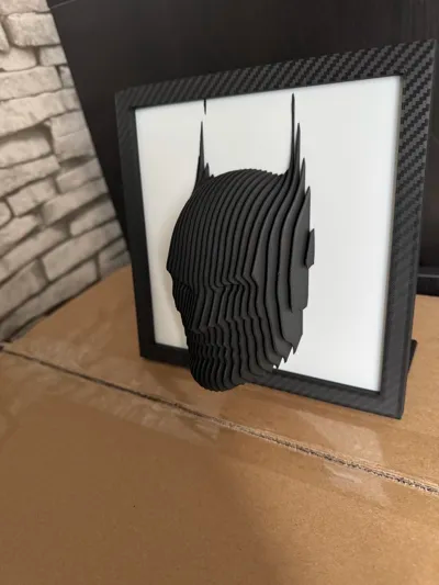 ShadowFrame: Dark Knight Layered Sculpture(with frame)